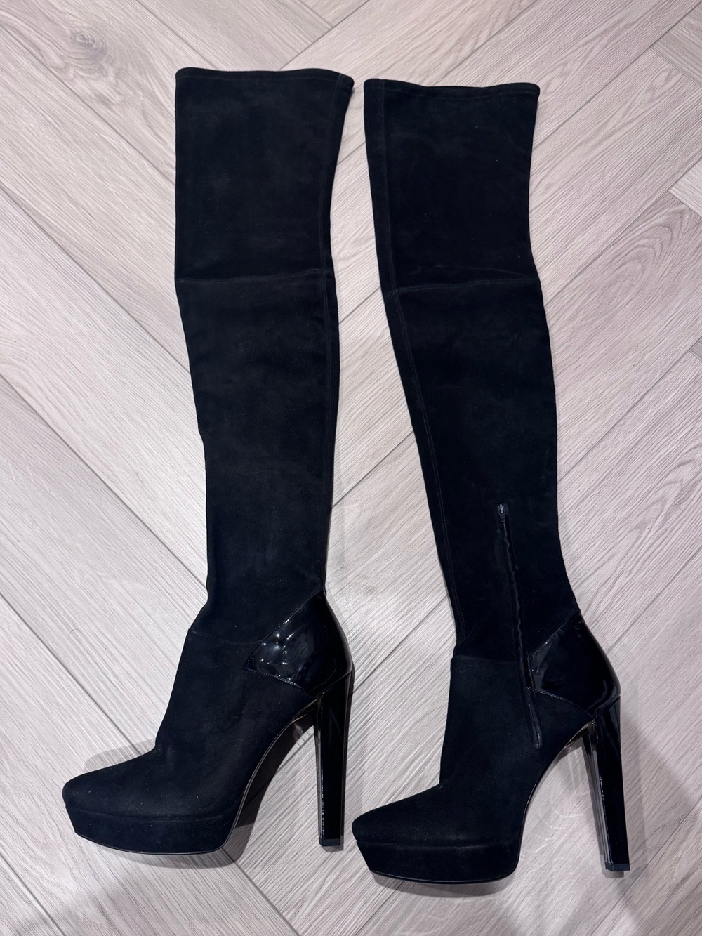 Gucci Black Thigh Platform Boots